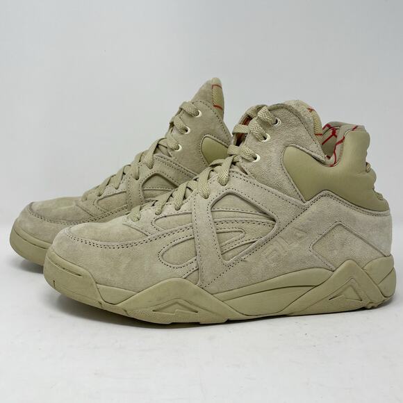 Fila The Cage Suede High Top Sneakers Mens Size 8 Beige Khaki